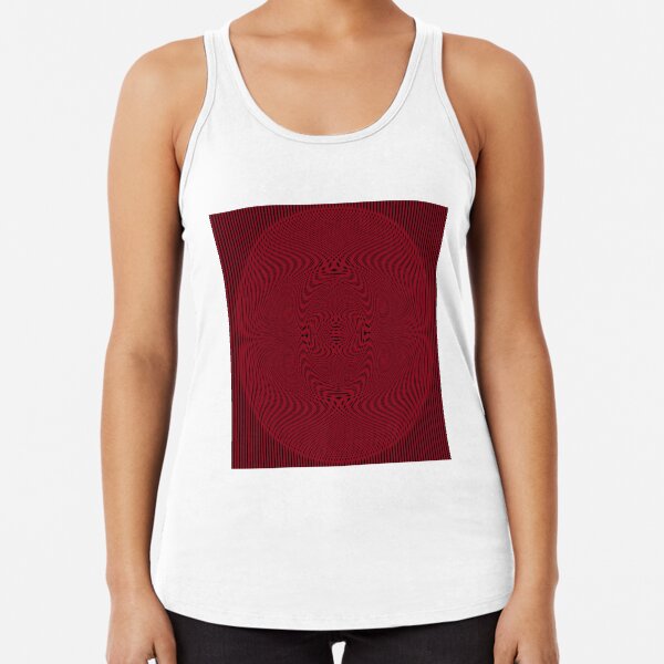 #Pattern, #abstract, #design, #illustration, geometry, illusion, intricacy, art Racerback Tank Top