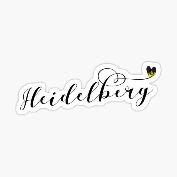 Heidelberg Flag Heart, Baden-Württemberg Sticker