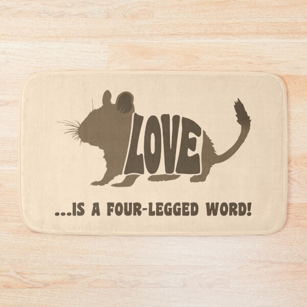Item preview, Love is a four-legged word! - degu designed and sold by RatArt Designs.