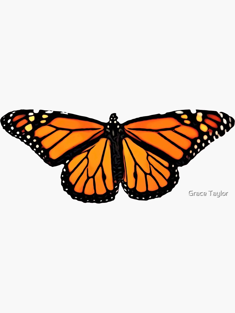 Monarch Butterfly Sticker By Emilytaylxr Redbubble 