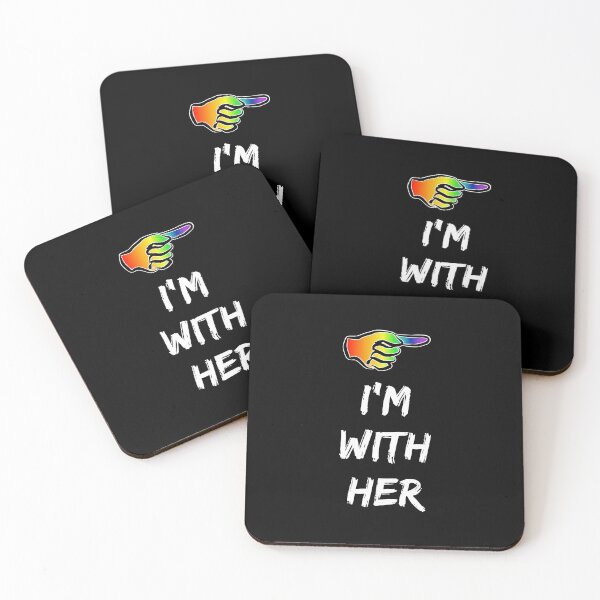 Item preview, I'm With Her, LGBT gay pride - white designed and sold by claudiasartwork.