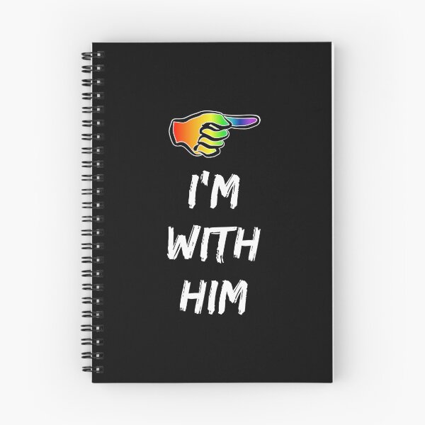 Item preview, I'm With Him, LGBT gay pride - white designed and sold by claudiasartwork.