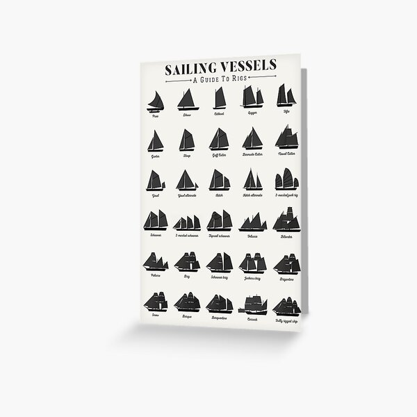 Sailing Vessel Types and Rigs Greeting Card