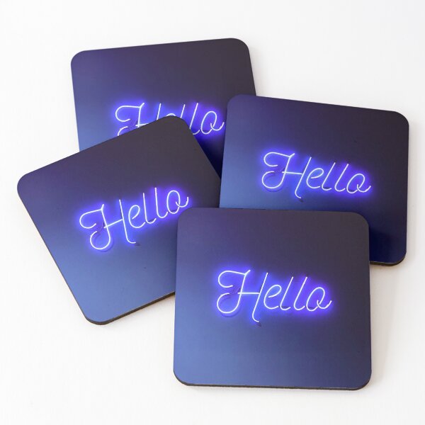 Item preview, Hello Fun Neon Blue Sign Bright and Cheerful designed and sold by mwagie.