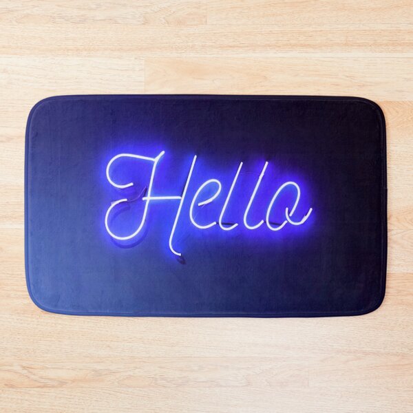 Item preview, Hello Fun Neon Blue Sign Bright and Cheerful designed and sold by mwagie.