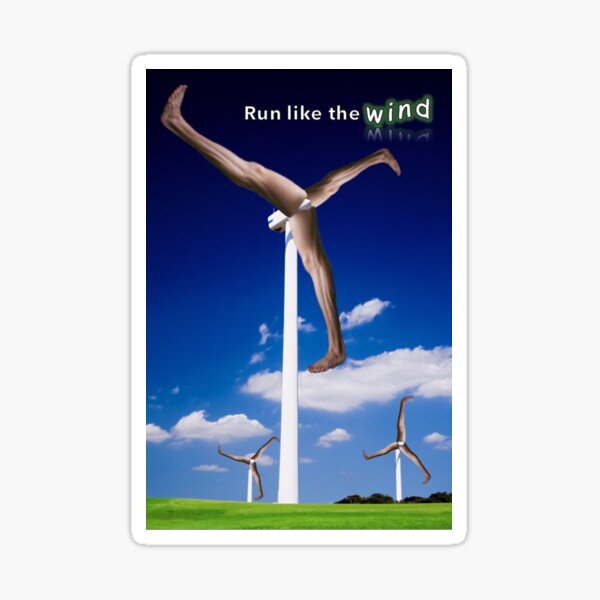 Run like the w i n d Sticker