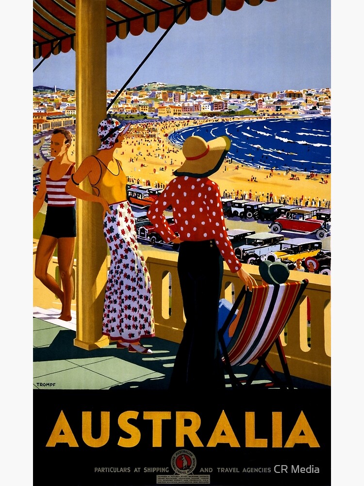 "Australia Vintage Travel Poster Restored" Poster for Sale by
