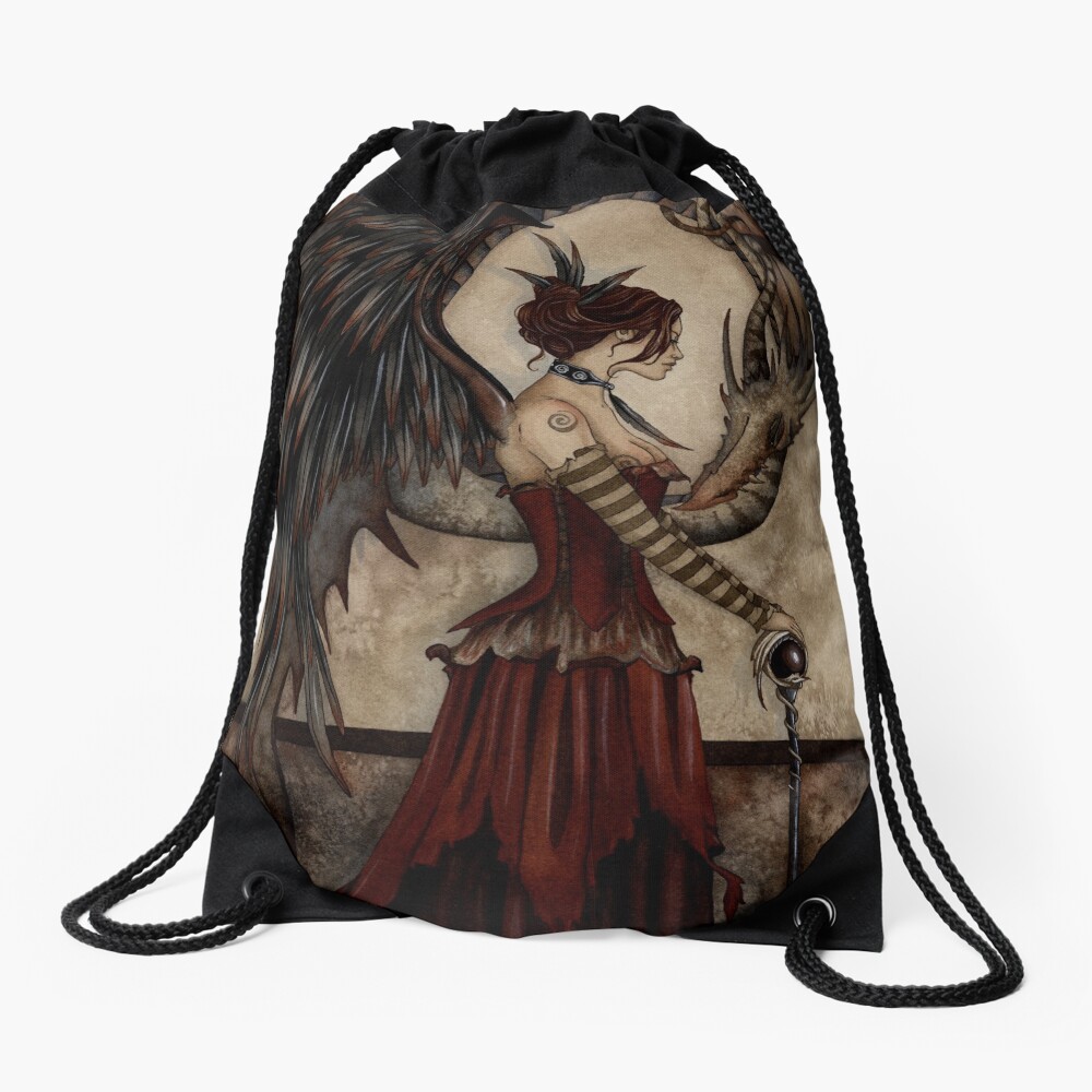 Court Of The Dragon Drawstring Bag