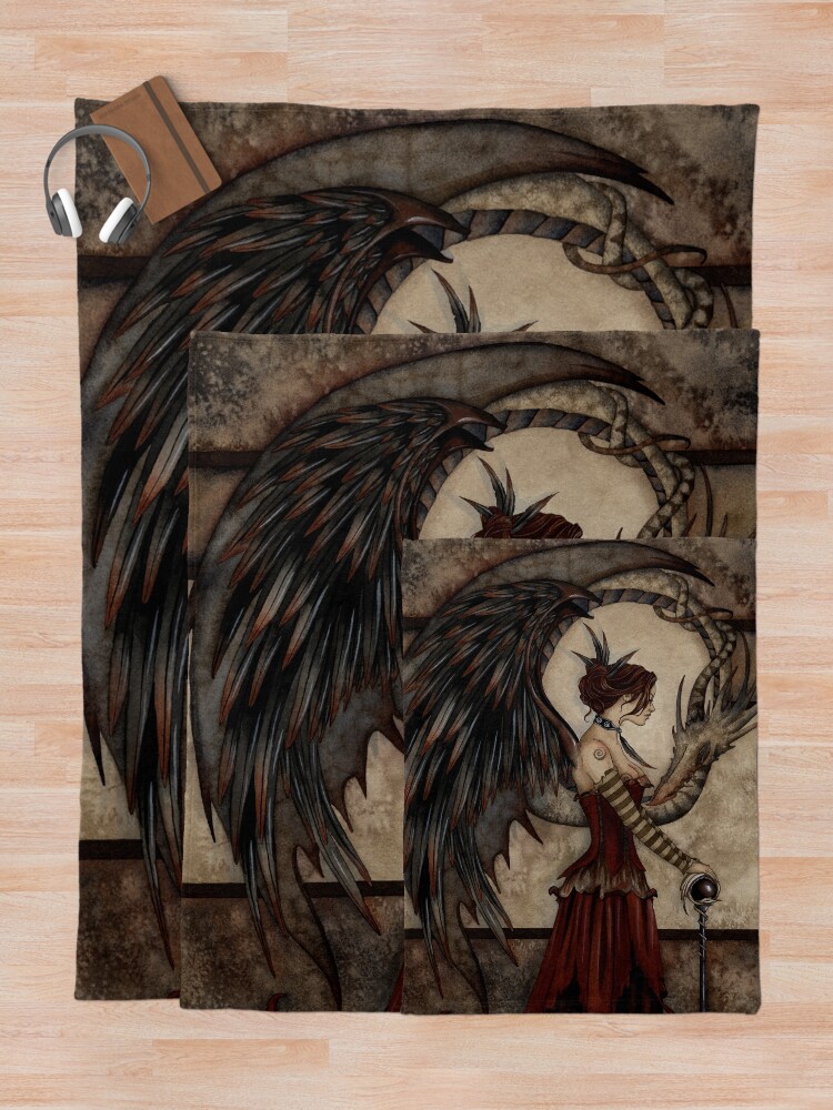 Alternate view of Court Of The Dragon Throw Blanket