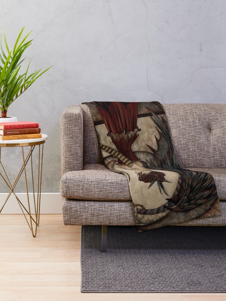Alternate view of Court Of The Dragon Throw Blanket