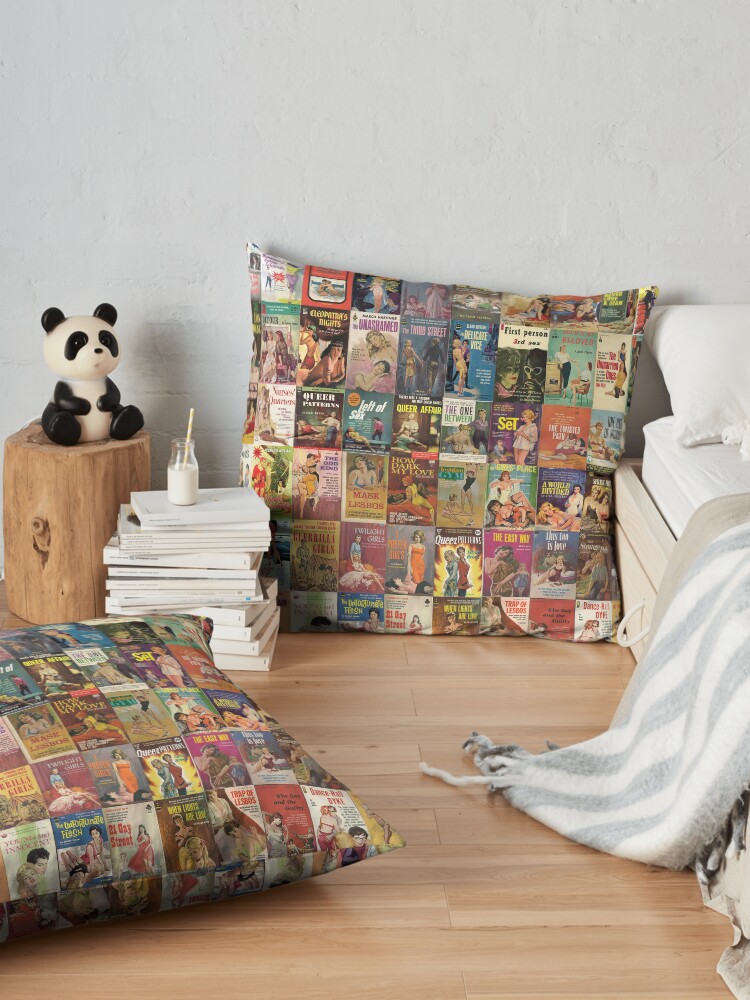 Alternate view of Lesbian Pulp Novels Floor Pillow