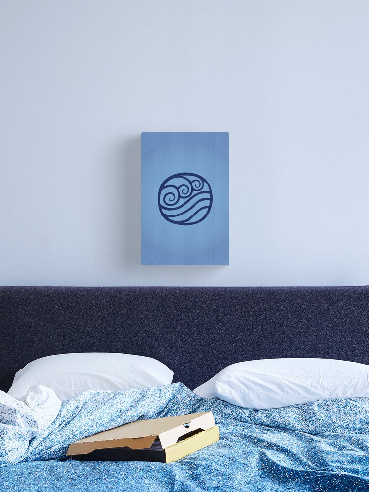 Thumbnail 1 of 3, Canvas Print, Waterbending Logo designed and sold by Logogami.