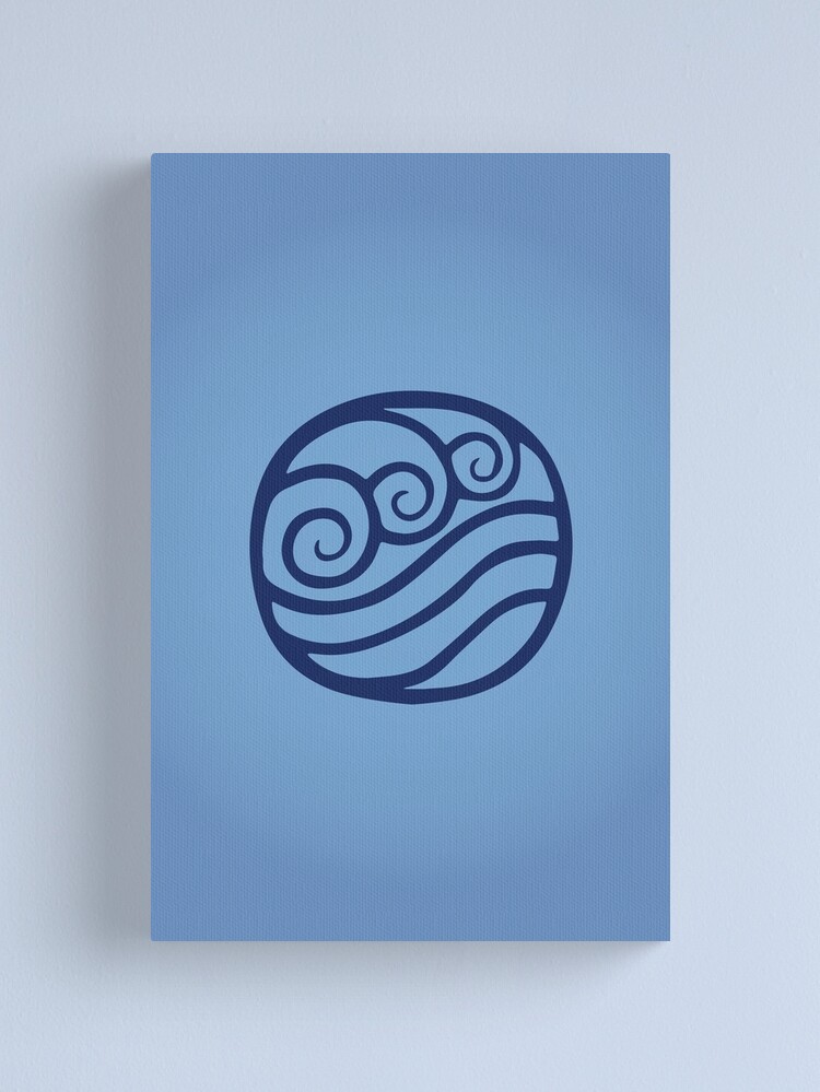 Thumbnail 2 of 3, Canvas Print, Waterbending Logo designed and sold by Logogami.