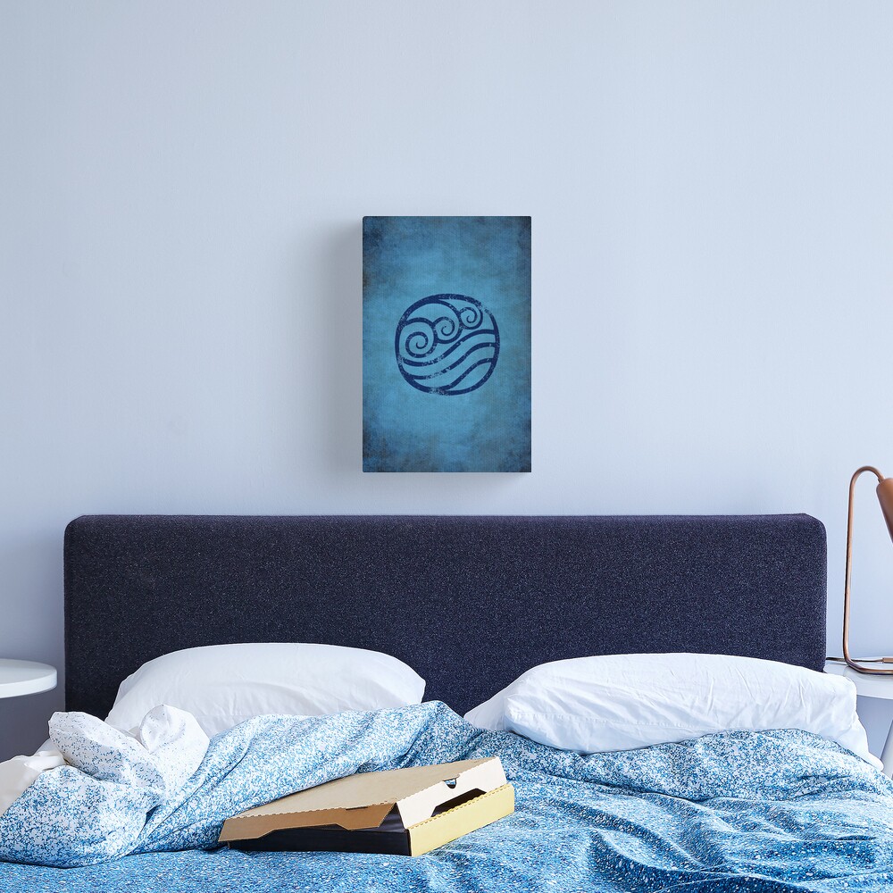 Waterbending Logo · Distressed Canvas Print