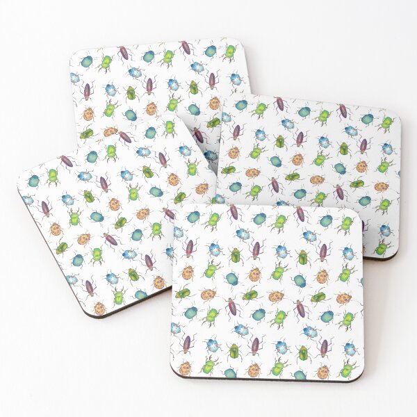 Item preview, Colorful Beetles and Bugs Painting Pattern - Little Monsters - Scatter! designed and sold by hellocando.