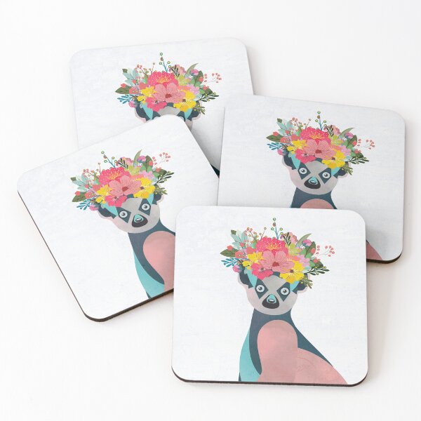 Item preview, Lemur with a crown of flowers designed and sold by YanayMora.