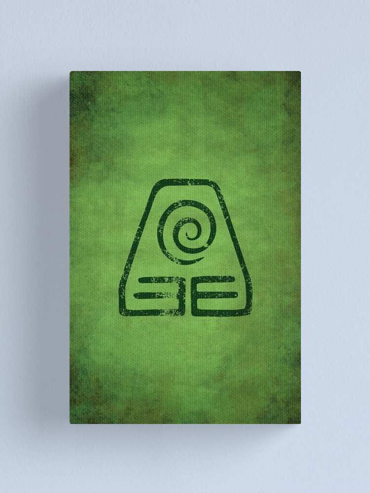 Alternate view of Earthbending Logo · Distressed Canvas Print