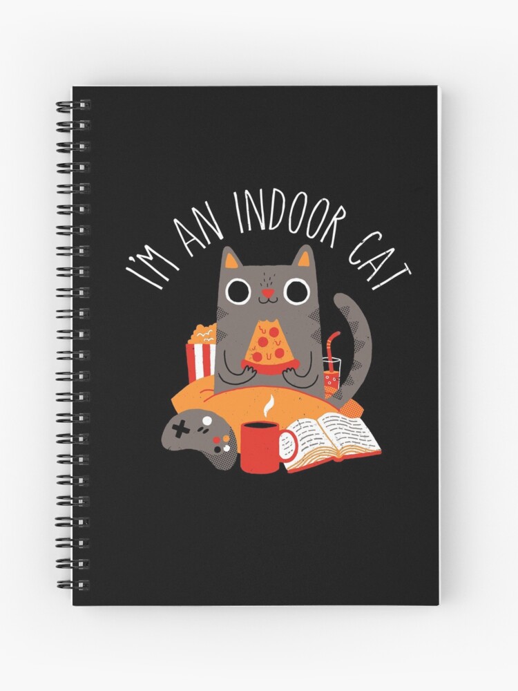 Not My Fault Funny Cute Ruled Cat Spiral Notebook - Ruled Line