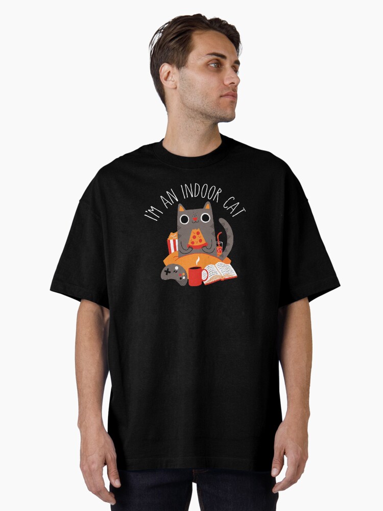 Thumbnail 1 of 7, Oversized T-Shirt, Indoor Cat designed and sold by DinoMike.