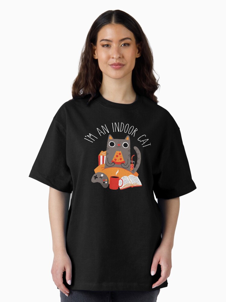 Thumbnail 2 of 7, Oversized T-Shirt, Indoor Cat designed and sold by DinoMike.