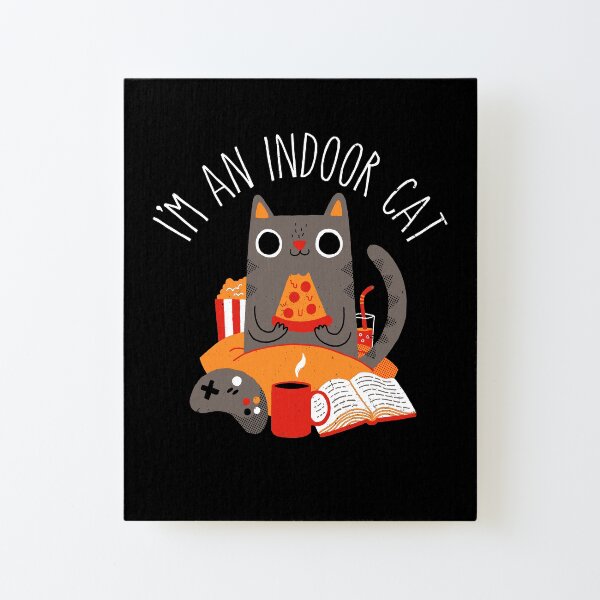 Indoor Cat Canvas Mounted Print