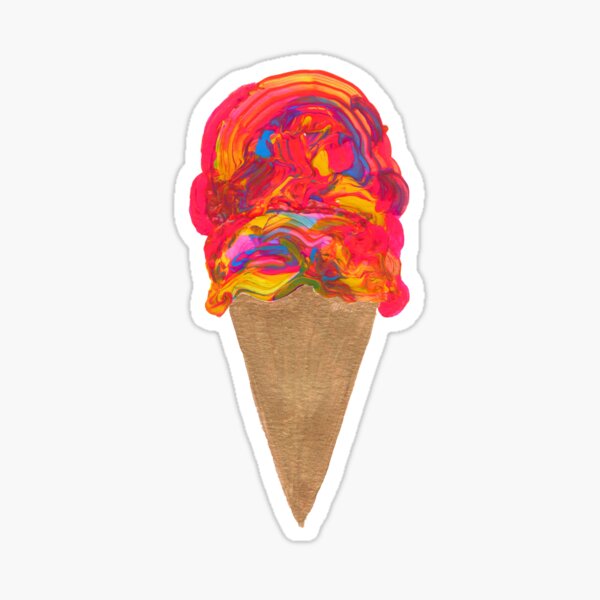 Item preview, Rainbow Ice Cream Cone designed and sold by Daydreamer Alley.