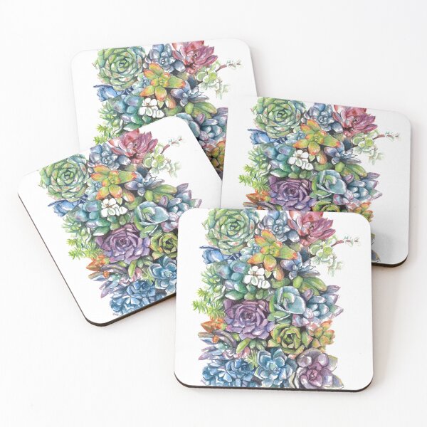 Item preview, Colorful Succulent Floral Arrangement Watercolor Painting - Love Succs I designed and sold by hellocando.