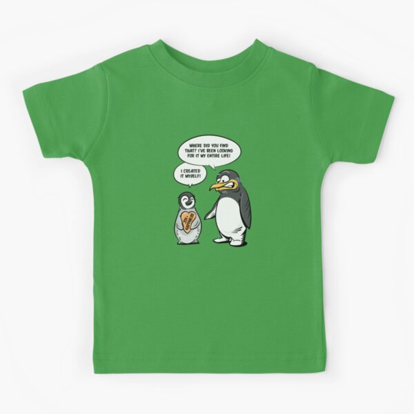 Kids' Chillin Graphic Tee | Funny Penguin T-Shirt Ivory / Age 6
