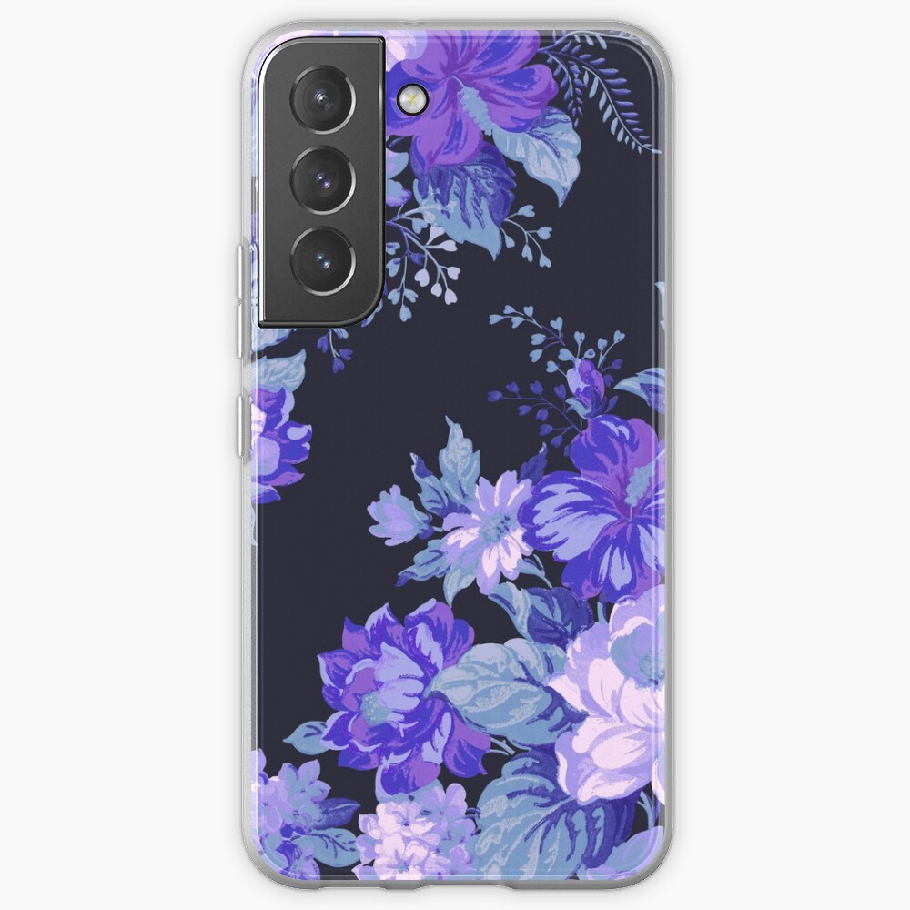 Midnight Floral Pattern Samsung Galaxy Phone Case