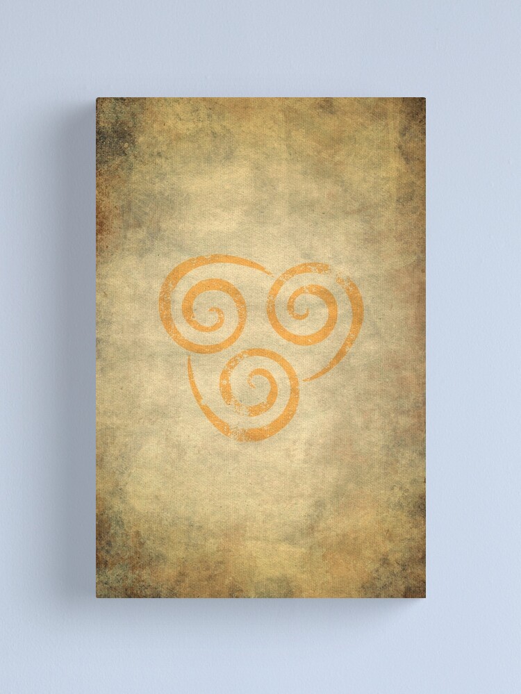 Alternate view of Airbending Logo · Distressed Canvas Print