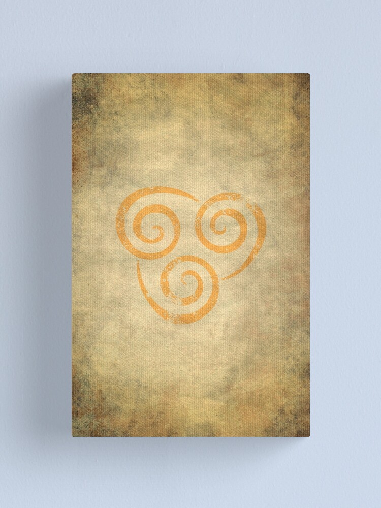 Alternate view of Airbending Logo · Distressed Canvas Print