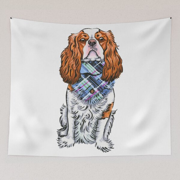 Item preview, Cavalier King Charles Spaniel - Blenheim Scarf designed and sold by jollyinu.