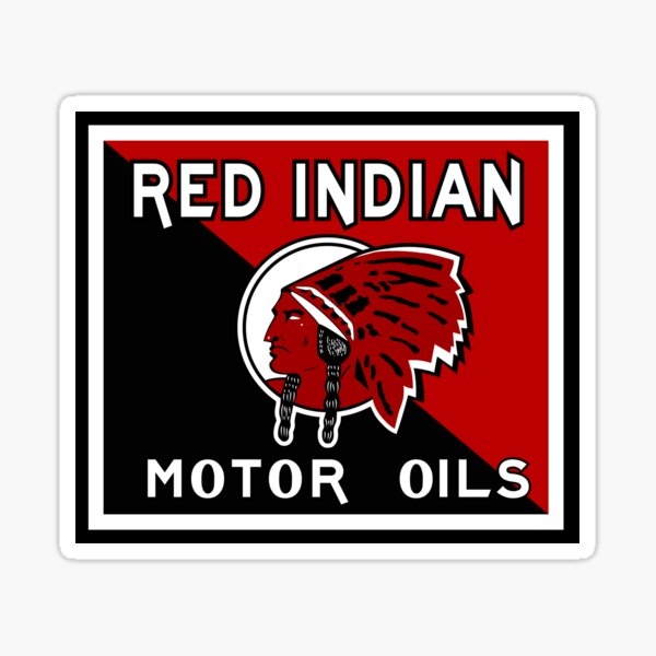 Item preview, Red Indian Motor Oil vintage sign reproduction designed and sold by htrdesigns.