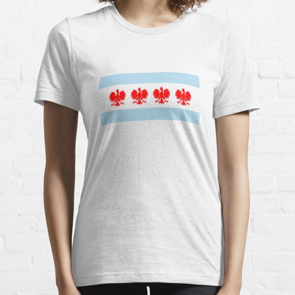 Distressed Chicago Flag Tee - Women's