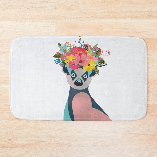 Item preview, Lemur with a crown of flowers designed and sold by YanayMora.