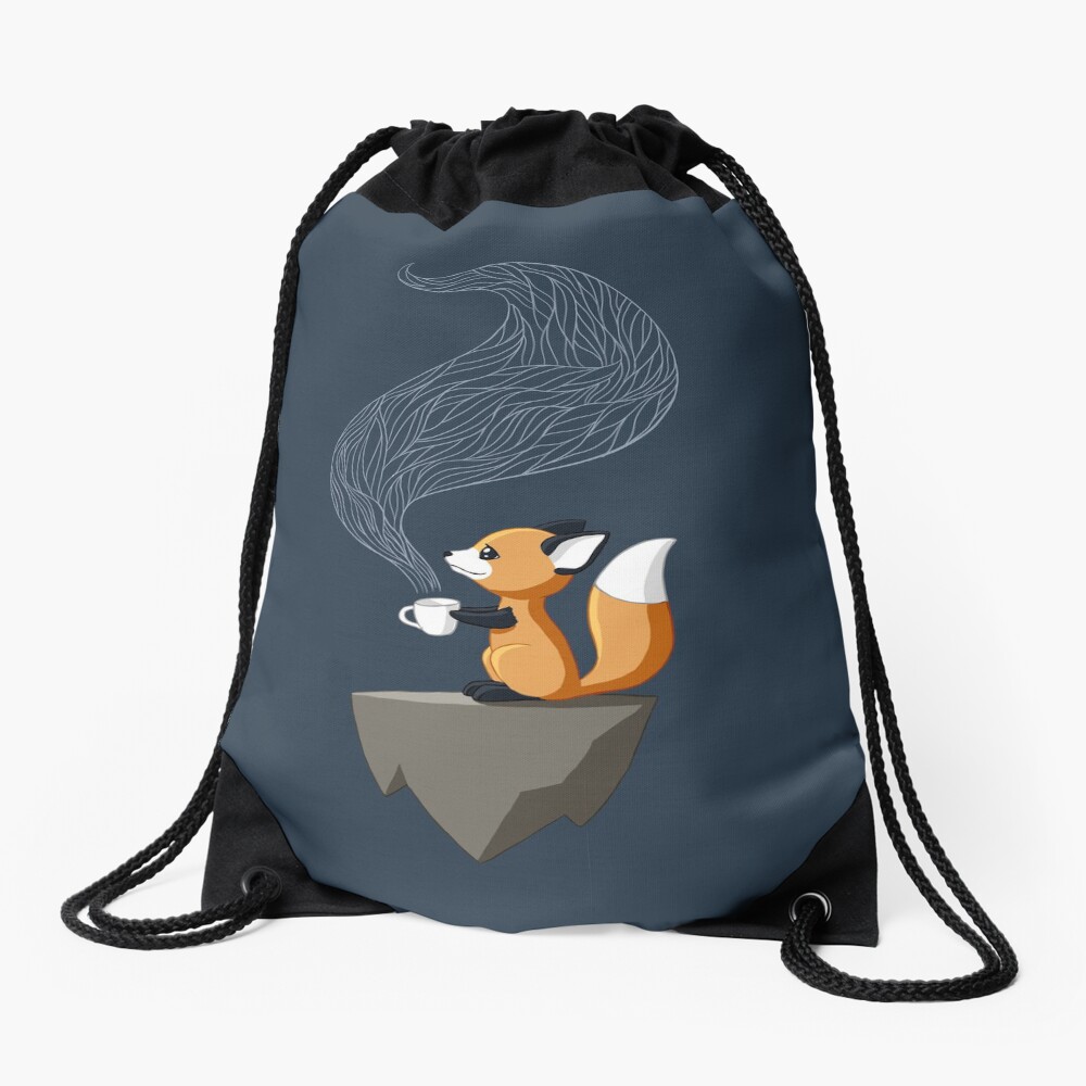 Fox Tea Drawstring Bag