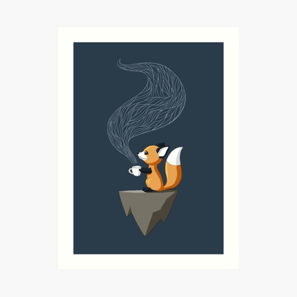 Fox Tea Kunstdruck
