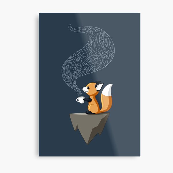 Fox Tea Metal Print