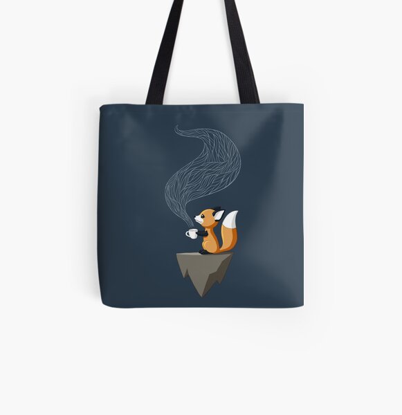 Fox Tea All Over Print Tote Bag