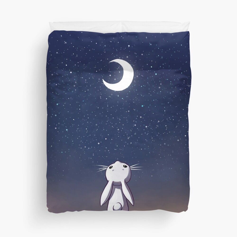 Moon Bunny Duvet Cover