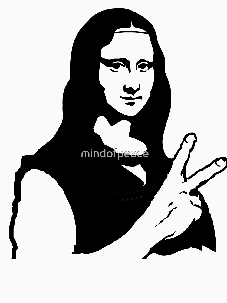 Mona Lisa Peace Sign Symbol by mindofpeace