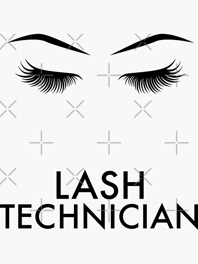 "Lash Technician Eyelash Extensions" Sticker by killbotx Redbubble