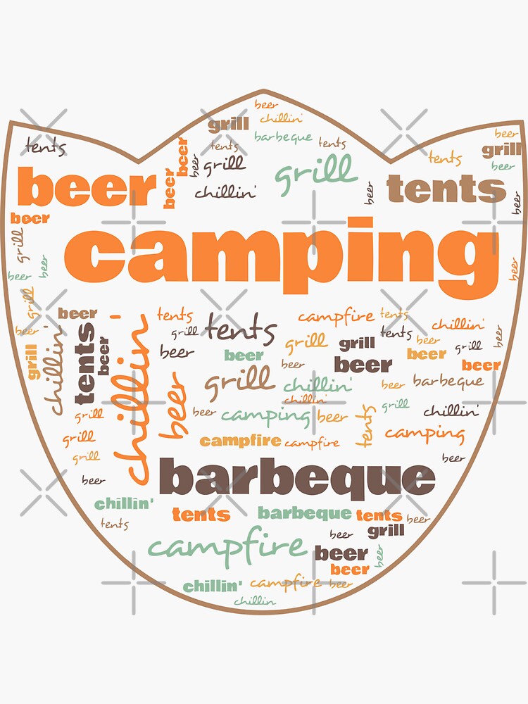 "Camping Terminology Commonly Used Terms In Camping " Sticker for Sale