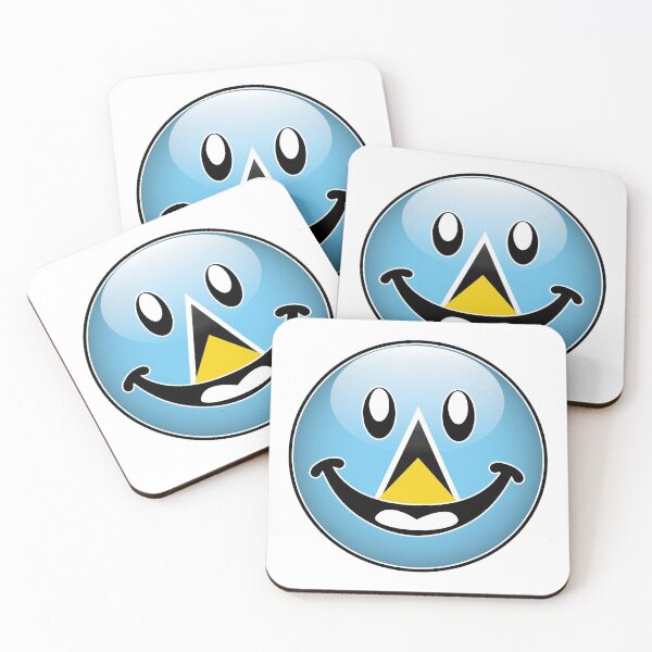 Item preview, St Lucia Flag Happy Face Smiley Emoji Button designed and sold by IdentiTee Studios.