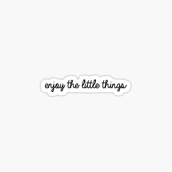 Enjoy The Little Things Sticker