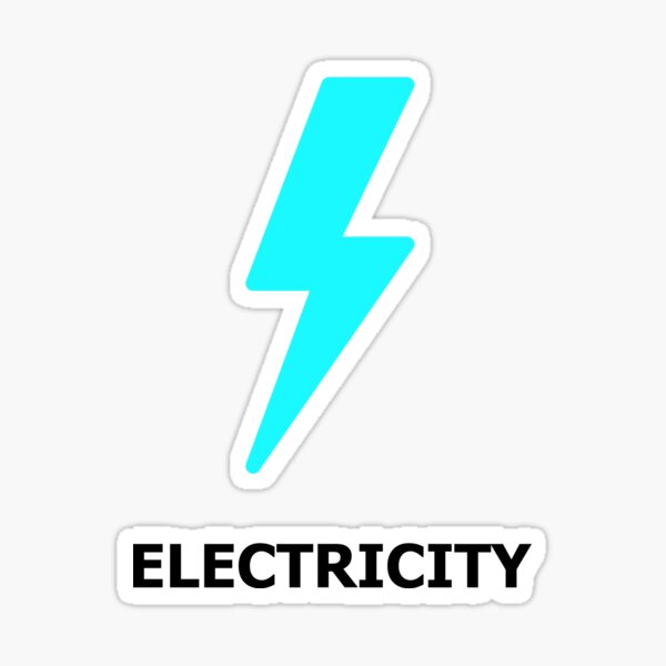"Electricity" Sticker for Sale by WilliamPaterson Redbubble