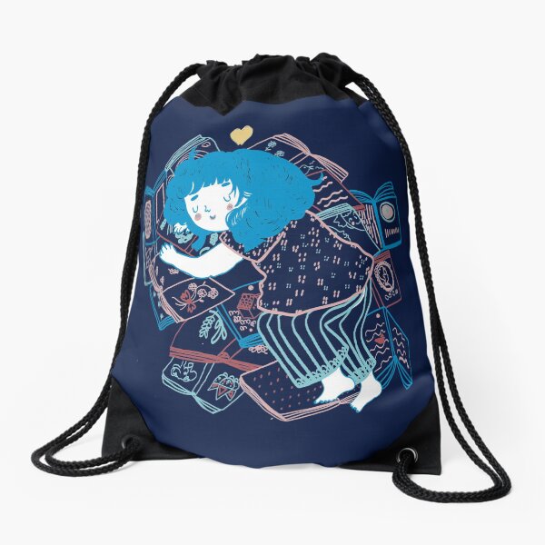 Books lover Drawstring Bag