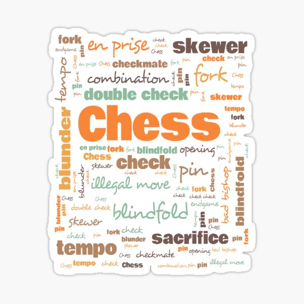 Chess Terminology Commonly Used Chess Terms Sticker