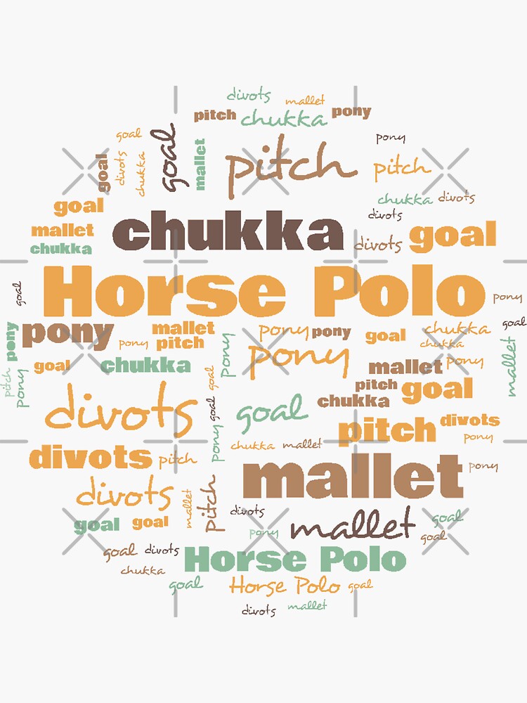 "Horse Polo Terminology Commonly Used Horse Polo Terms " Sticker by funnyguy Redbubble