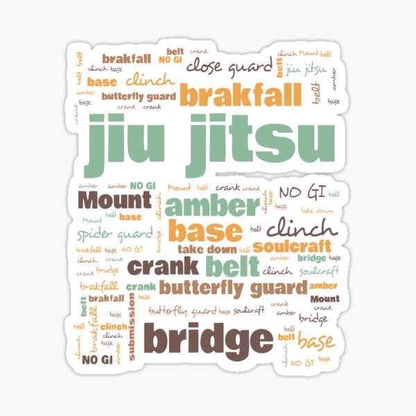 "Jiu Jitsu Terminology Commonly Used Jiu Jitsu Terms" Sticker by